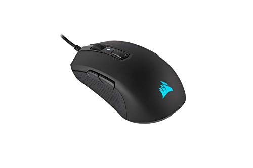 tenmos k96 wired computer gaming mouse usb optical led silent mouse for mac/pc/laptop (black)